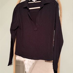 Evereve Black Collared Shirt